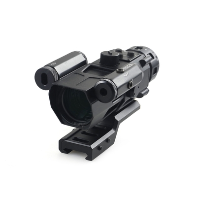 Amplification 4x Alliage d'aluminium Prismatique Scope avec Essentiel de chasse au laser rouge