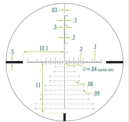 Vor Scope optique 5-25x56FFP 34 mm avec rétrique de verre et 56 mm de diamètre de l'objectif