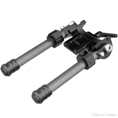 Bipode rétractable réglable pour la chasse de 22 mm Centre hauteur 18-25 cm Aluminium