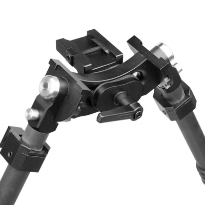 Bipode rétractable réglable pour la chasse de 22 mm Centre hauteur 18-25 cm Aluminium