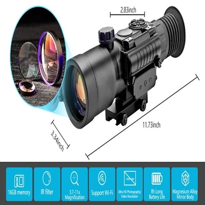 55 mm de soulagement oculaire KDS1W 3.7X-11X Scope numérique de vision nocturne pour la chasse IP65