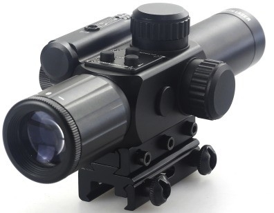 4x30 IR de chasse champ de vision large portée optique avec laser rouge et caractéristique antibrouillard