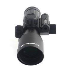 2.5-10X grossissement Black Laser Optic Scope avec laser rouge Vue Essentiel de chasse