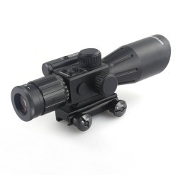 2.5-10X grossissement Black Laser Optic Scope avec laser rouge Vue Essentiel de chasse