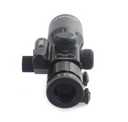 2.5-10X grossissement Black Laser Optic Scope avec laser rouge Vue Essentiel de chasse