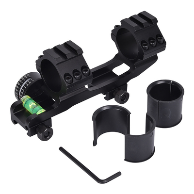 Scope Mount Matte Finition Noire Double Rings Indicateur de niveau et d'angle de bulle pour 21 mm