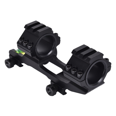 Scope Mount Matte Finition Noire Double Rings Indicateur de niveau et d'angle de bulle pour 21 mm
