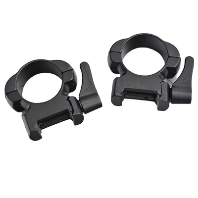 1 pouce d' acier moyen à libération rapide Anneaux de vision de portée montures Noir revêtu Finition durable