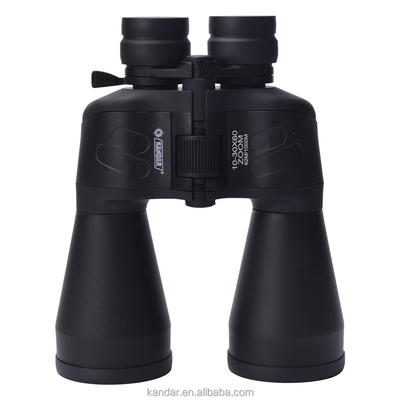 10-30x60 Porro BK7 Binoculars avec les paupières pliables et le revêtement complet en noir