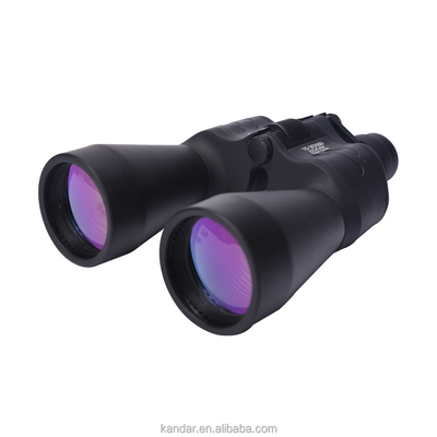 10-30x60 Porro BK7 Binoculars avec les paupières pliables et le revêtement complet en noir