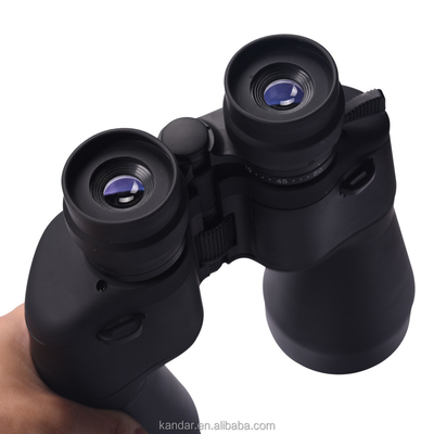 10-30x60 Porro BK7 Binoculars avec les paupières pliables et le revêtement complet en noir