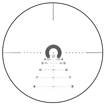 1-6x28 IRF Optique variable FFP Portée pour le type de réticule BDC et paramétrage parallaxe 100YDS