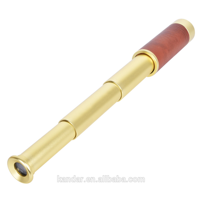 38x135mm Nautique portable en laiton Spyglass Téléscope monoculaire Optique élargissable 26X32