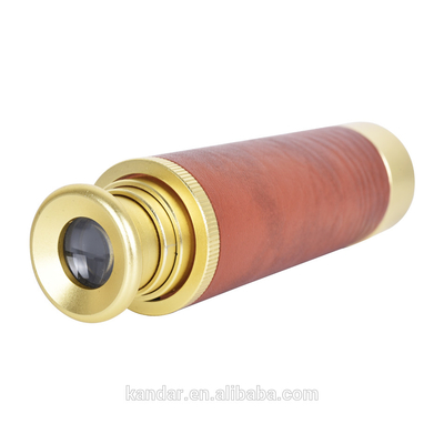 38x135mm Nautique portable en laiton Spyglass Téléscope monoculaire Optique élargissable 26X32
