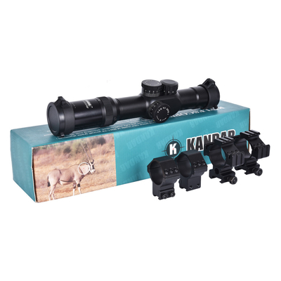 Magnification 2-12x Optique de chasse 35 mm Tube à une pièce SF FFP Scope rouge et vert