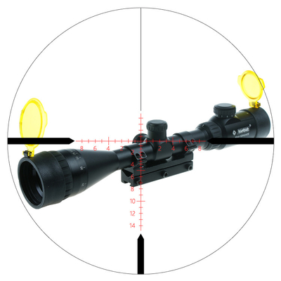 KH 4-12x42 AOE Scope avec pupille de sortie de 3,5 à 10,5 mm et viseurs RGB M-Dot