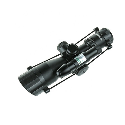 F.O.V. 11°-38° Vue éclairée de chasse 2.5-10X40 avec vue laser verte
