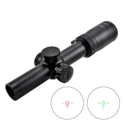 1-6x24 Verre tactique noir reticle gravé Optique de portée pour la chasse LPVO Vue polyvalente