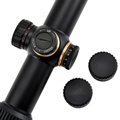 1-6x24 Verre tactique noir reticle gravé Optique de portée pour la chasse LPVO Vue polyvalente