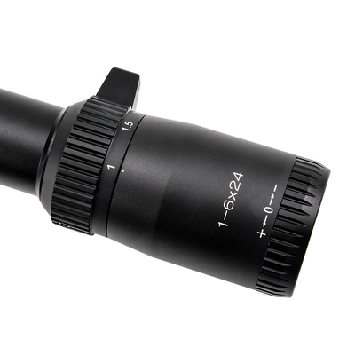 1-6x24 Verre tactique noir reticle gravé Optique de portée pour la chasse LPVO Vue polyvalente