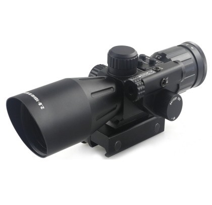 2.5-10X grossissement Black Laser Optic Scope avec laser rouge Vue Essentiel de chasse