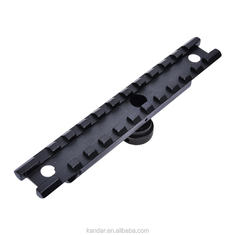 Montage d'adaptateur de conversion de 11 mm à 20 mm noir de chasse avec connecteur de noix de pouce.