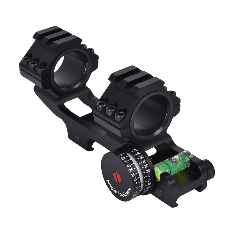 Tactique à double portée anneau de montage avec niveau de bulle 40 mm décalage s'adapte à 21 mm Picatinny Rail