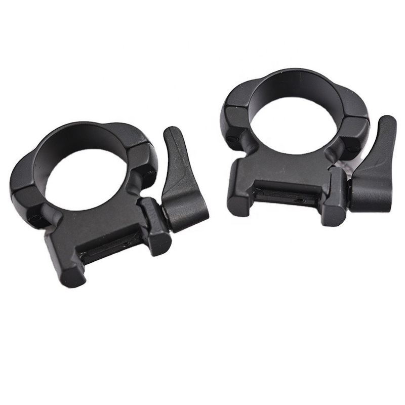 1 pouce d' acier moyen à libération rapide Anneaux de vision de portée montures Noir revêtu Finition durable
