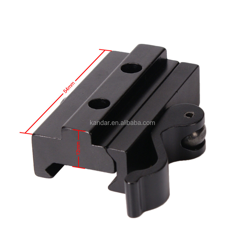 Adaptateur de montage de monteur entièrement métallique pour 21 mm à 11 mm support de pince en alliage d'aluminium noir