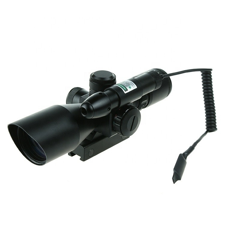 F.O.V. 11°-38° Vue éclairée de chasse 2.5-10X40 avec vue laser verte